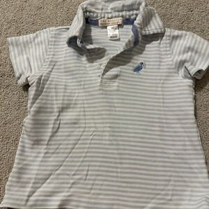 The Beaufort Bonnet Company Light Blue Striped Polo